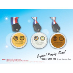 CHM 119 Crystal Hanging Medal